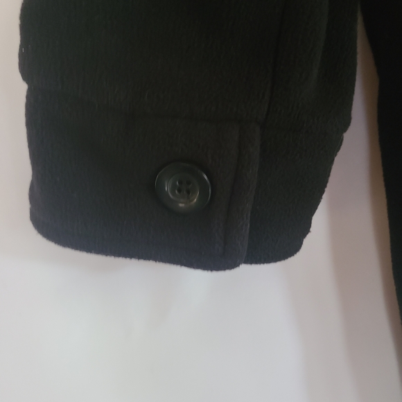 Roaman’s Plus Size 24 Black Fleece Lined Coat Button Down - Picture 3 of 11